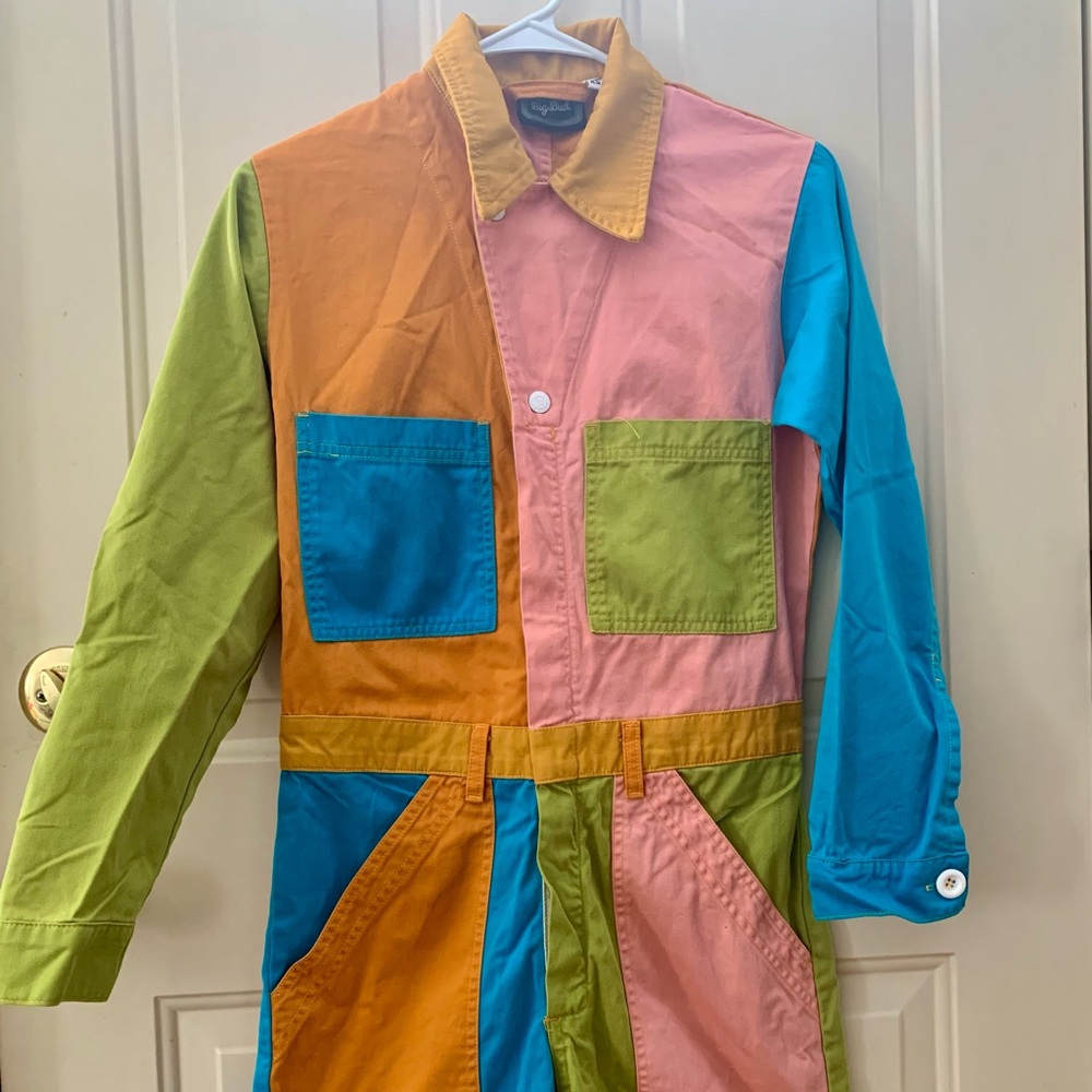 Big Bud Press Rainbow Colorblock Patchwork Jumpsu… - image 1
